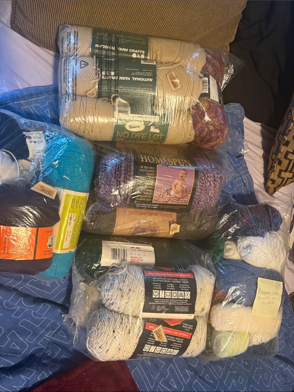 Natural Beige & Assorted Yarn Bundle -